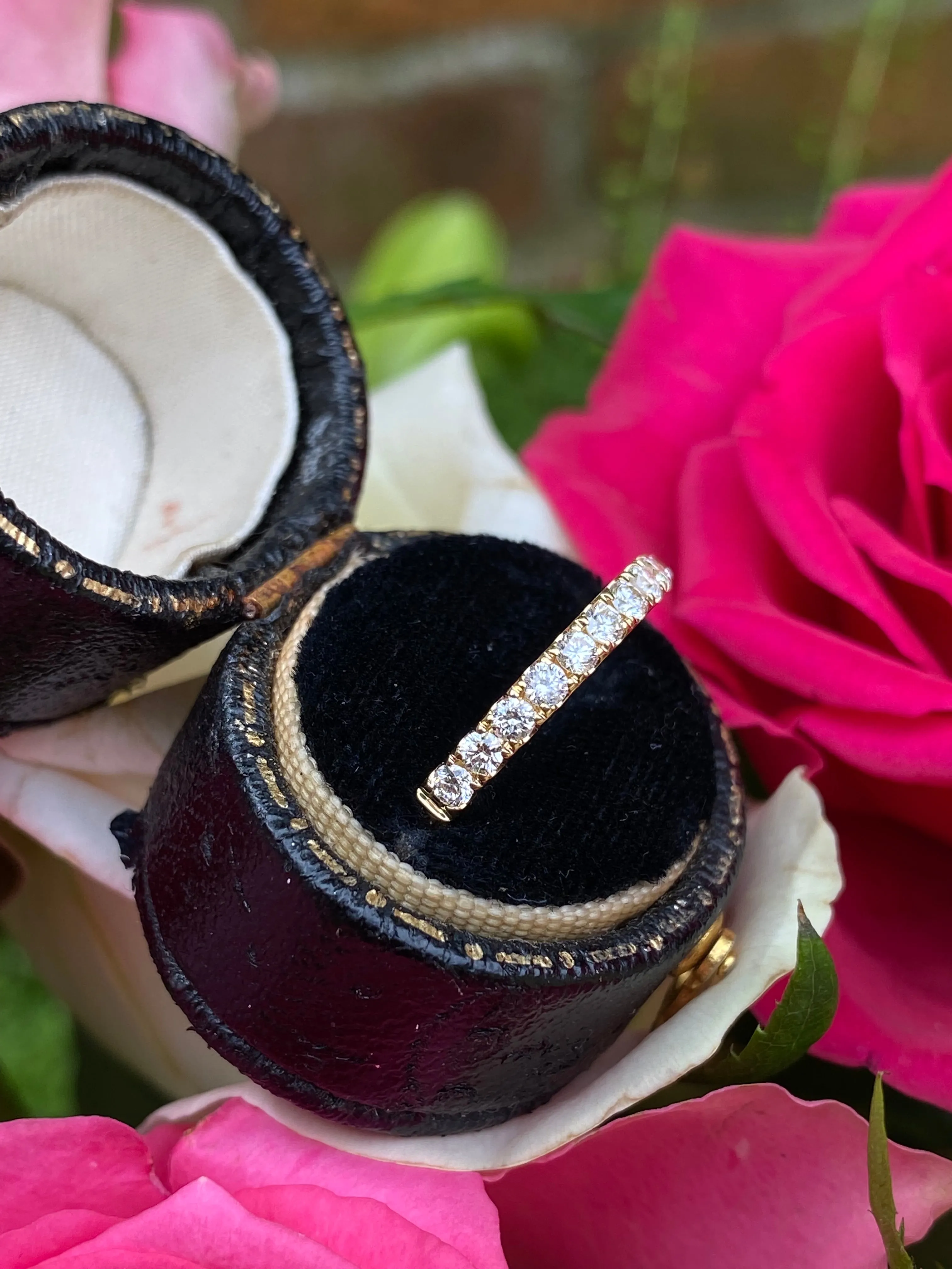 Brilliant Cut Diamond Half Eternity Wedding Ring 0.54ct 18ct Yellow Gold