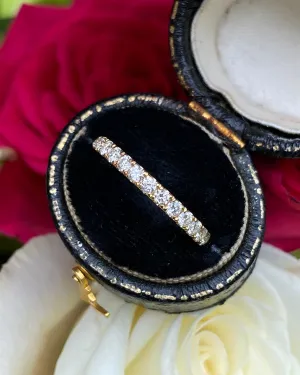 Brilliant Cut Diamond Half Eternity Wedding Ring 0.54ct 18ct Yellow Gold