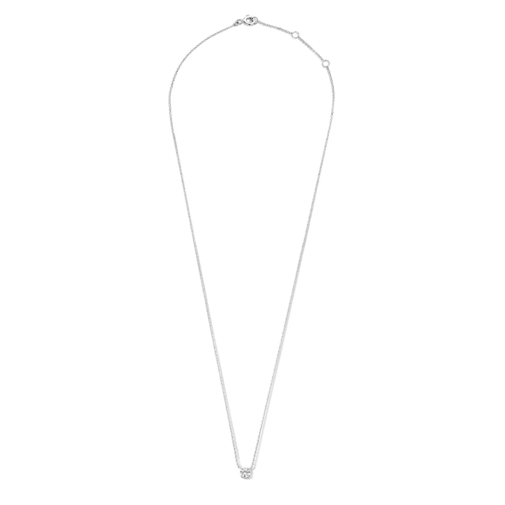 Cadeau d'Isabel 14 karat white gold necklace & bracelet with zirconia