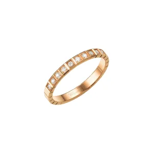 Chopard Ice Cube 18ct Rose Gold Diamond Half Set Slim Ring