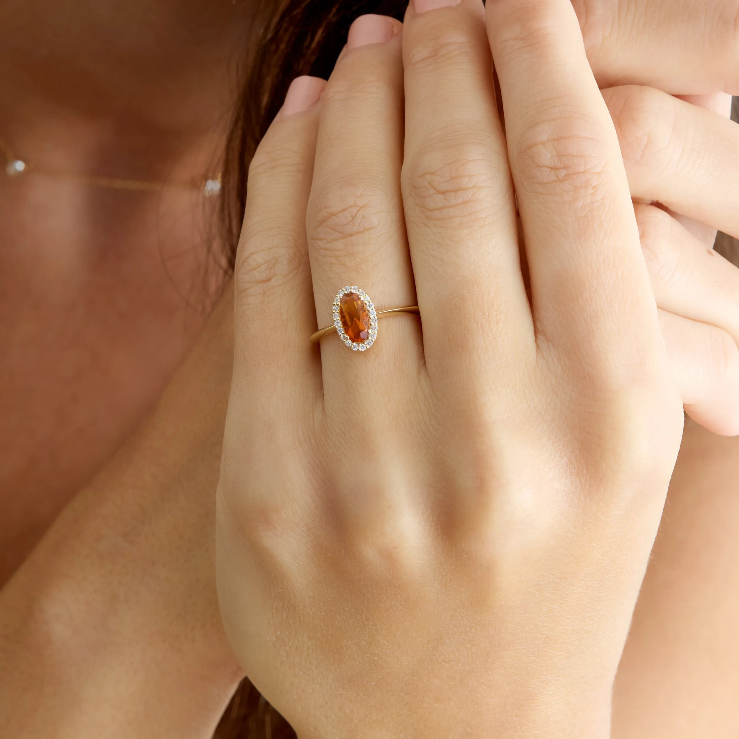 Citrine Diamond Cocktail Ring, Khadija