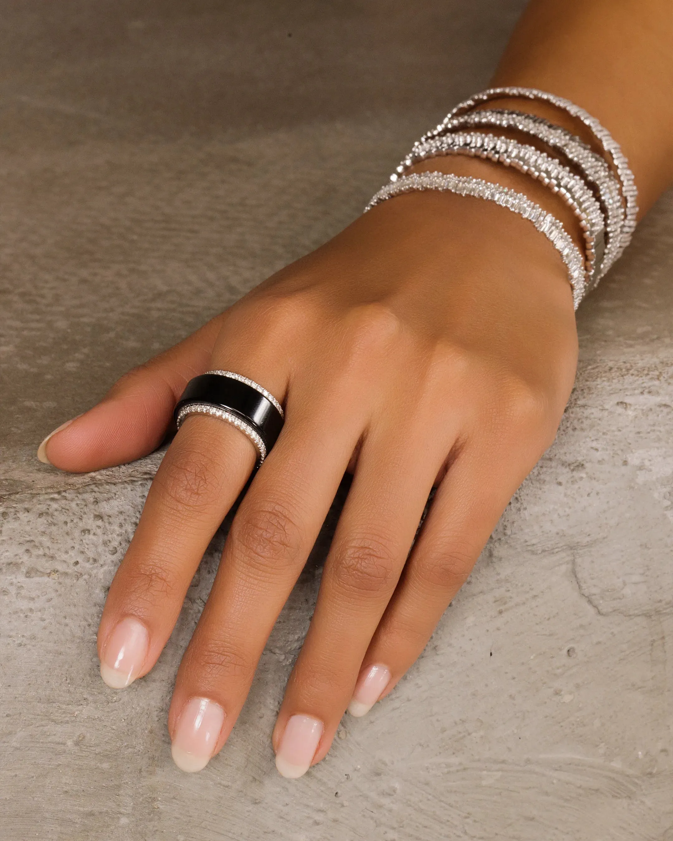 Classic Pave Diamond Midi Eternity Ring Jackets