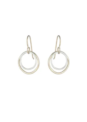 Colleen Mauer Designs | Gold   Silver Double Rounded-Square Earrings