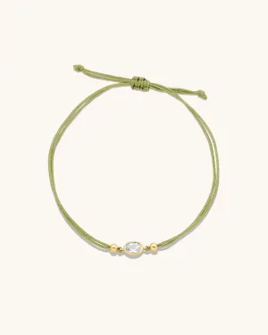 Colored Cord Bezel Oval Bracelet