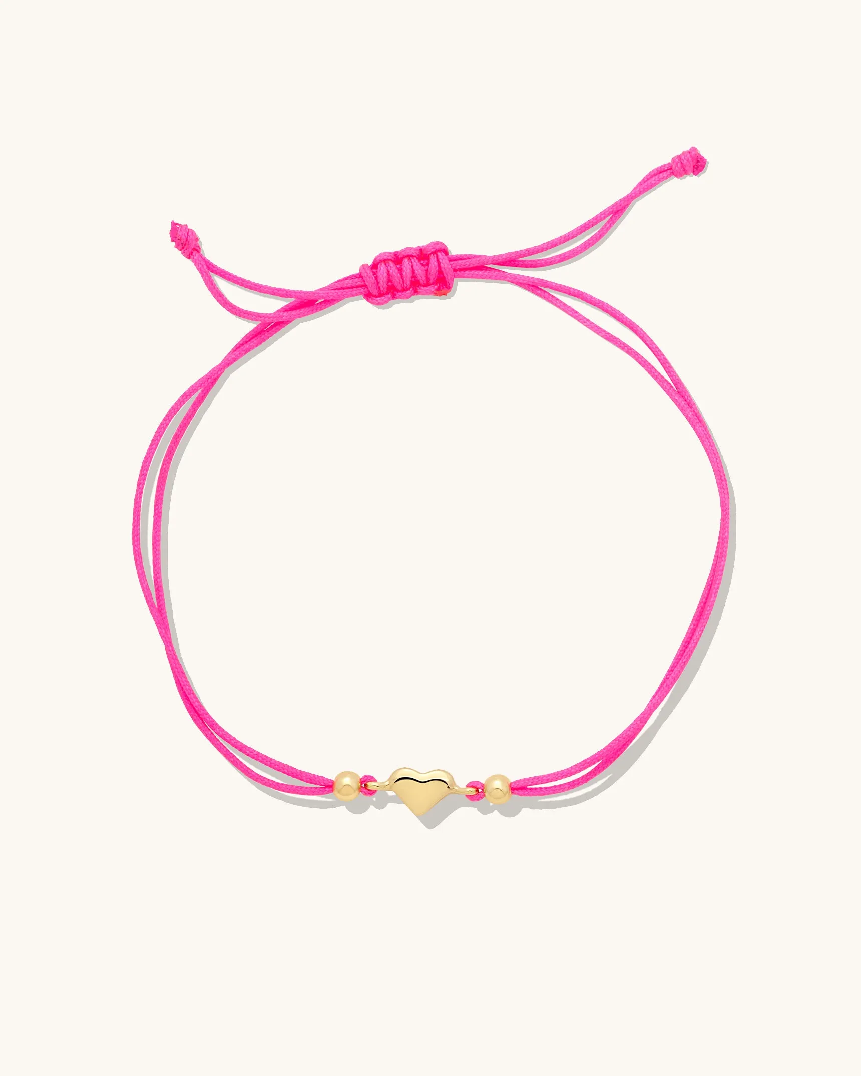 Colored Cord Heart Bracelet