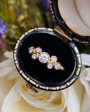 Contemporary Seven Stone Diamond Ring 0.48ct 18ct Yellow Gold