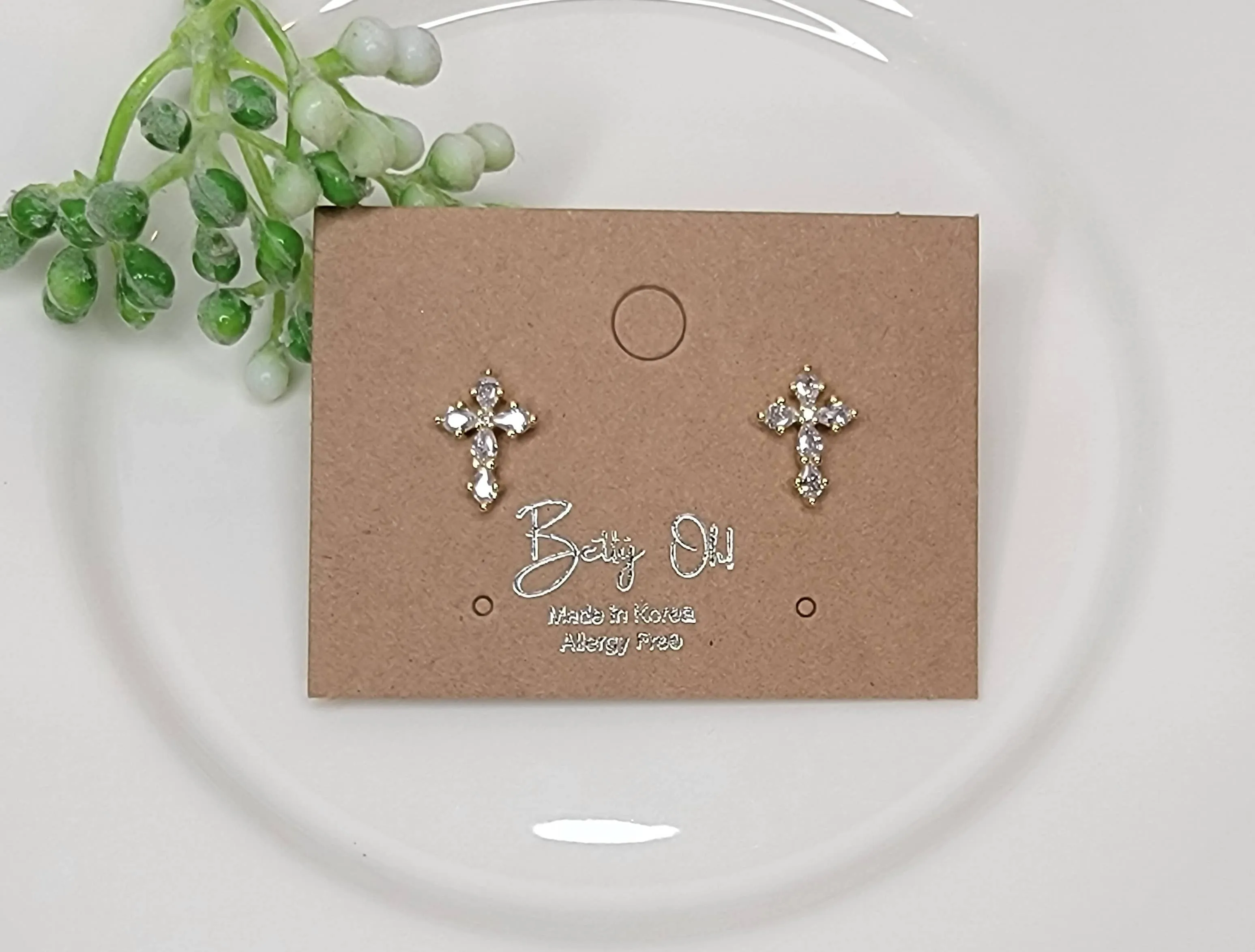 CROSS POST EARRINGS Silver