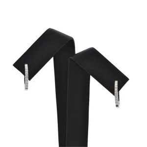 Daisy Exclusive  Diamond 18K White Gold Oval Huggie Earrings
