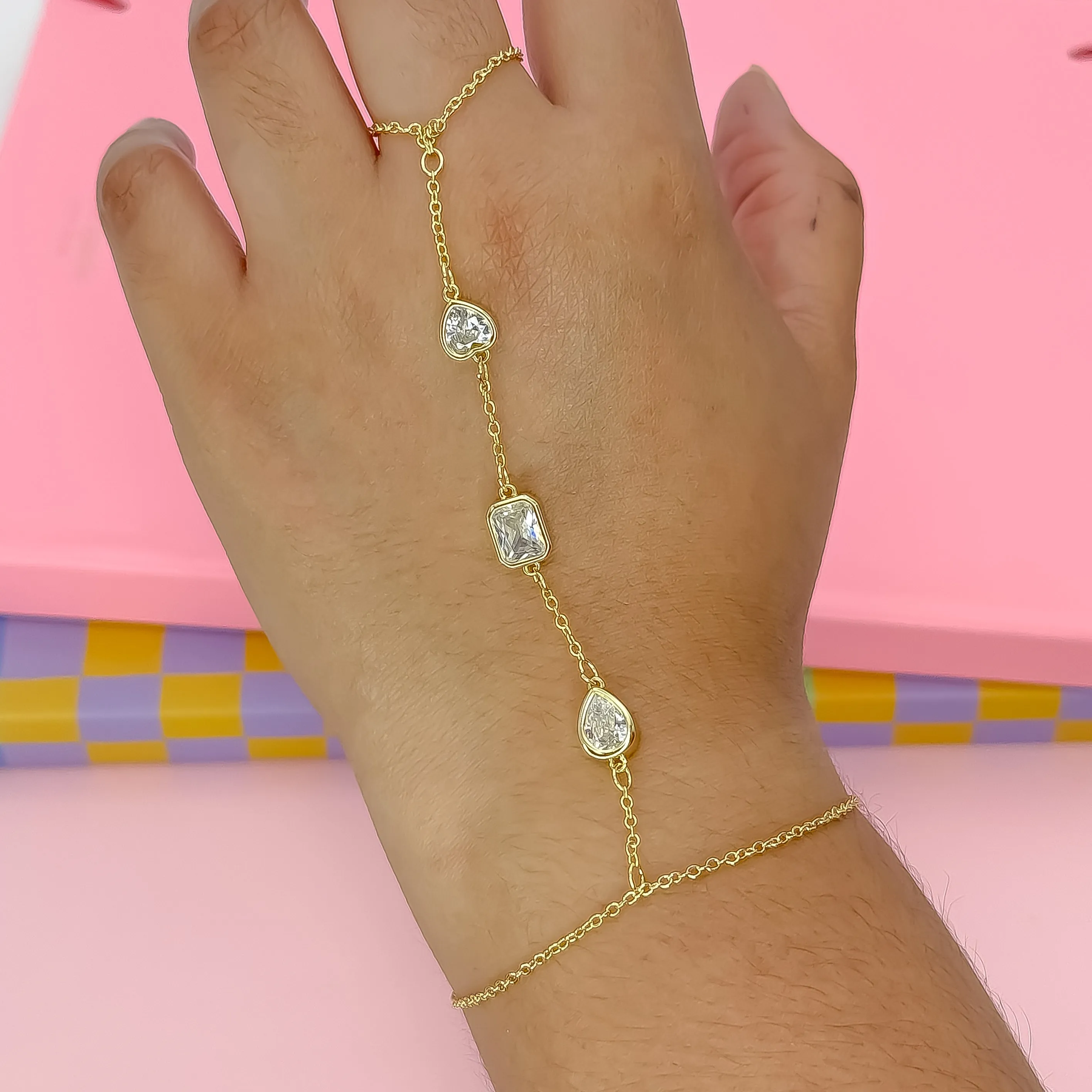 Dazzle Drip Gold Hand Chain