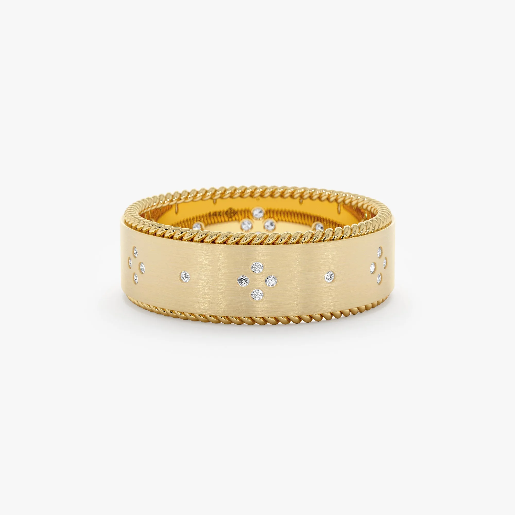 Diamond Matte Wedding Ring, Alicia