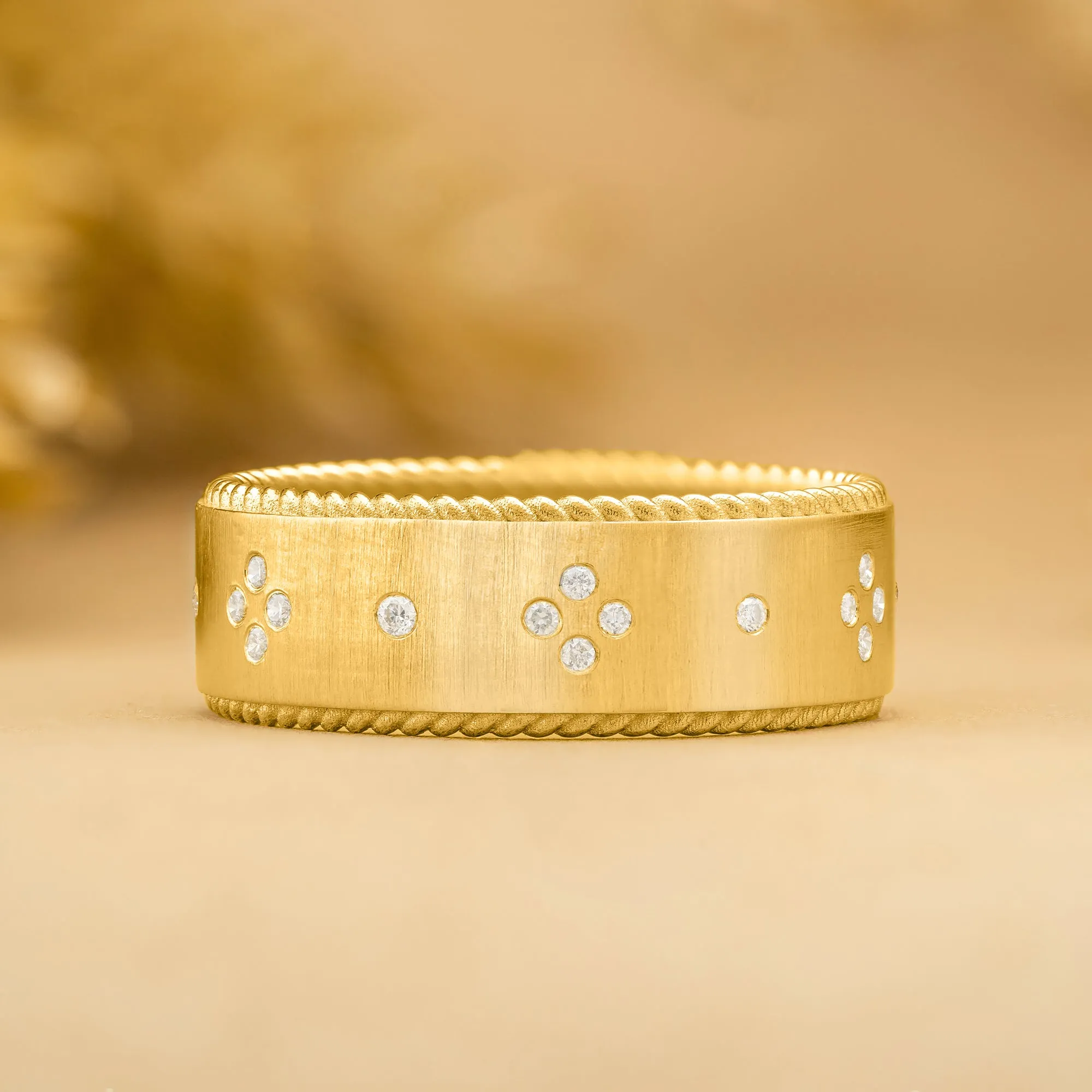 Diamond Matte Wedding Ring, Alicia