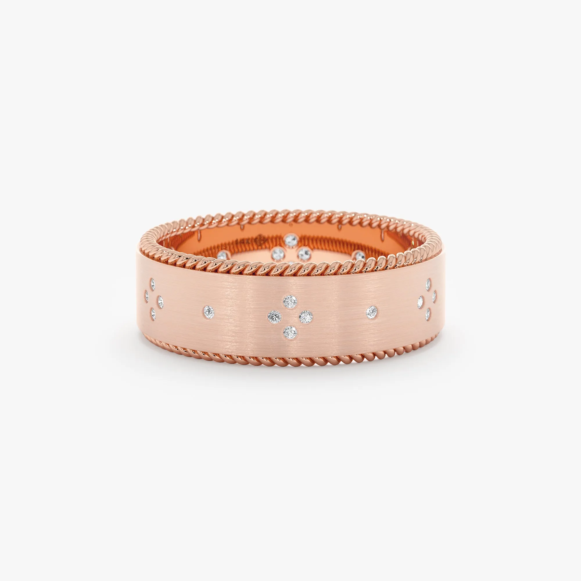 Diamond Matte Wedding Ring, Alicia
