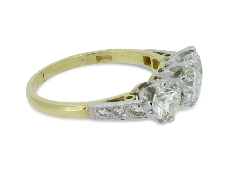 Diamond Three Stone Ring 1.95ct 18ct Yellow Gold