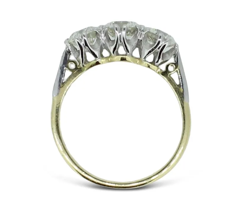 Diamond Three Stone Ring 1.95ct 18ct Yellow Gold
