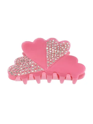 Embellished Heart Hair Claw
