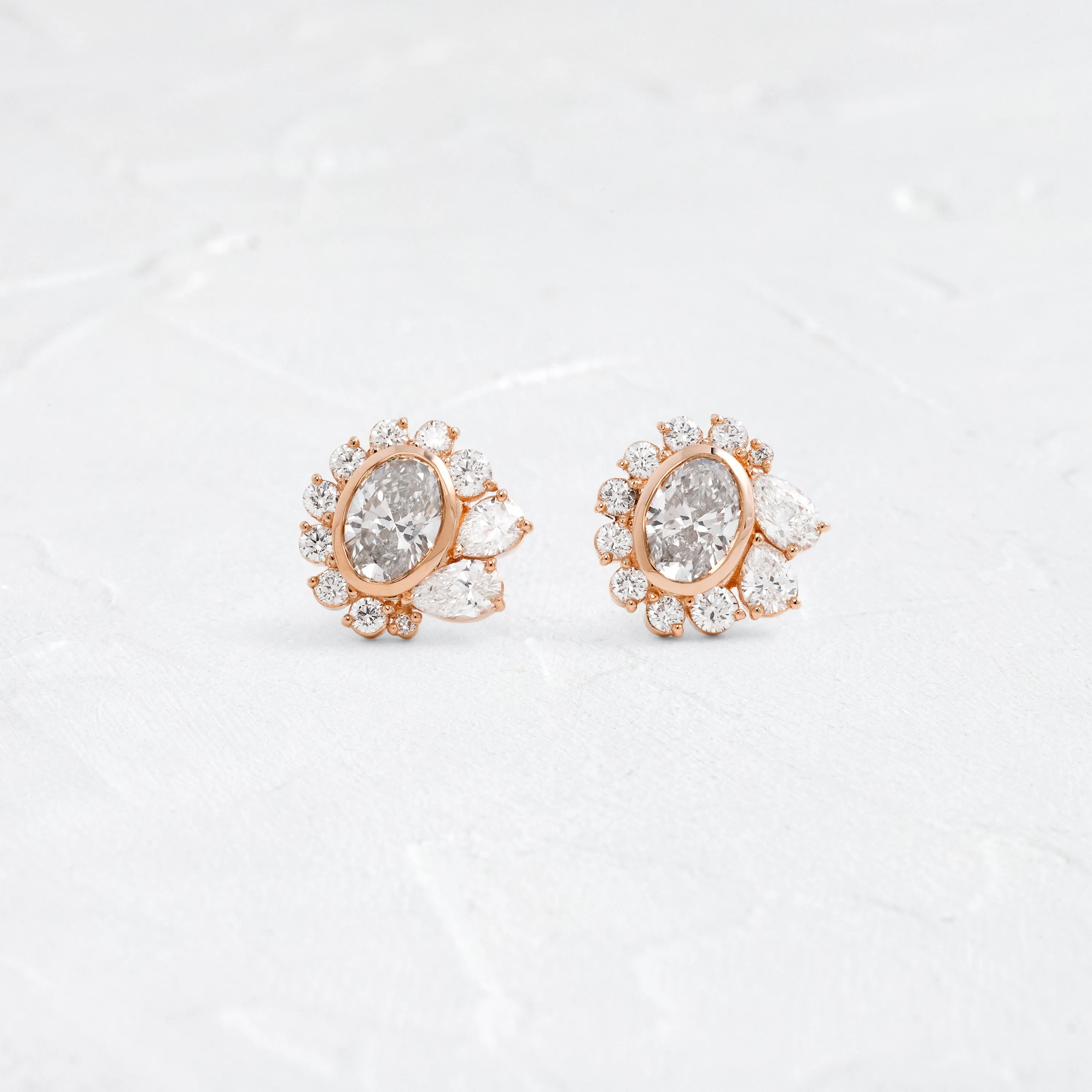 Embroidery Bezel Studs, Oval Cut
