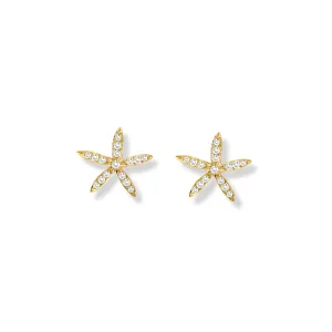 Estrela do Mar Medium Earrings Yellow Gold - Diamond Pav??