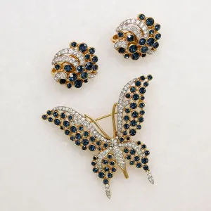 Ethereal Butterfly & Earring Set by Crown Trifari