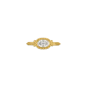 Faceted Oval Diamond Chorda Ring