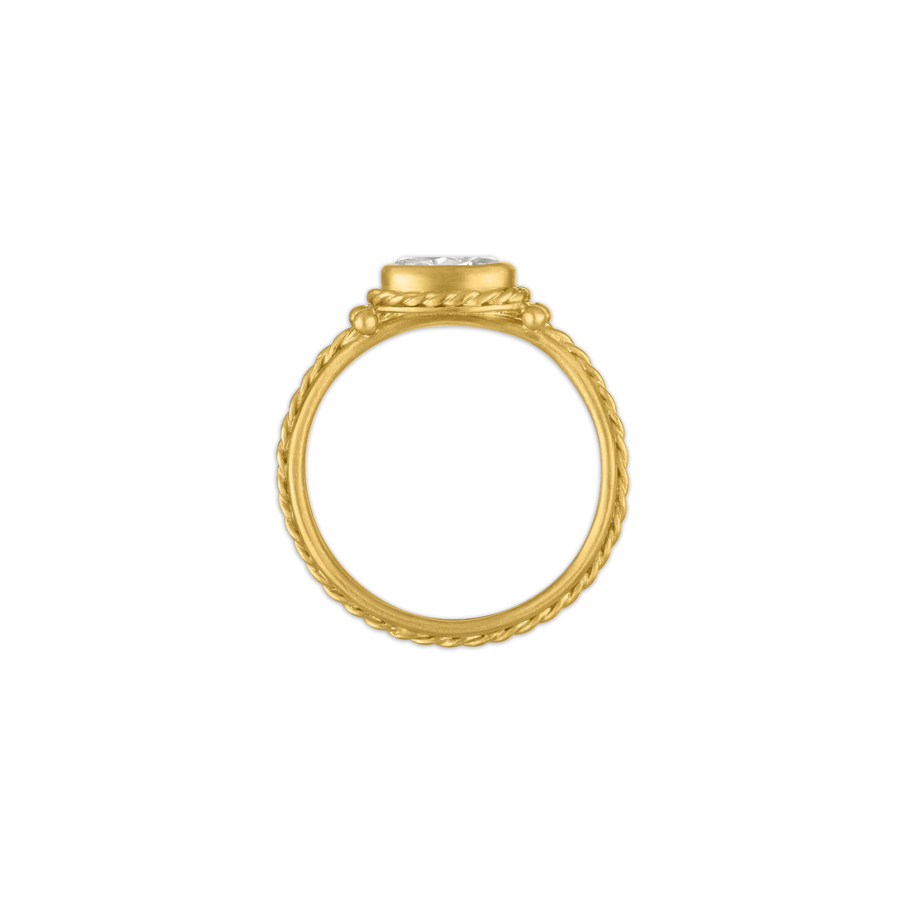 Faceted Oval Diamond Chorda Ring