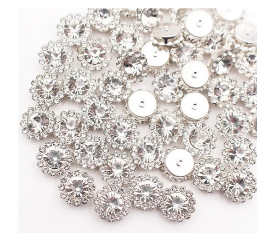 Flower Rhinestones Embellishments Bling Rose Gold~ Gold~ Silver BR01