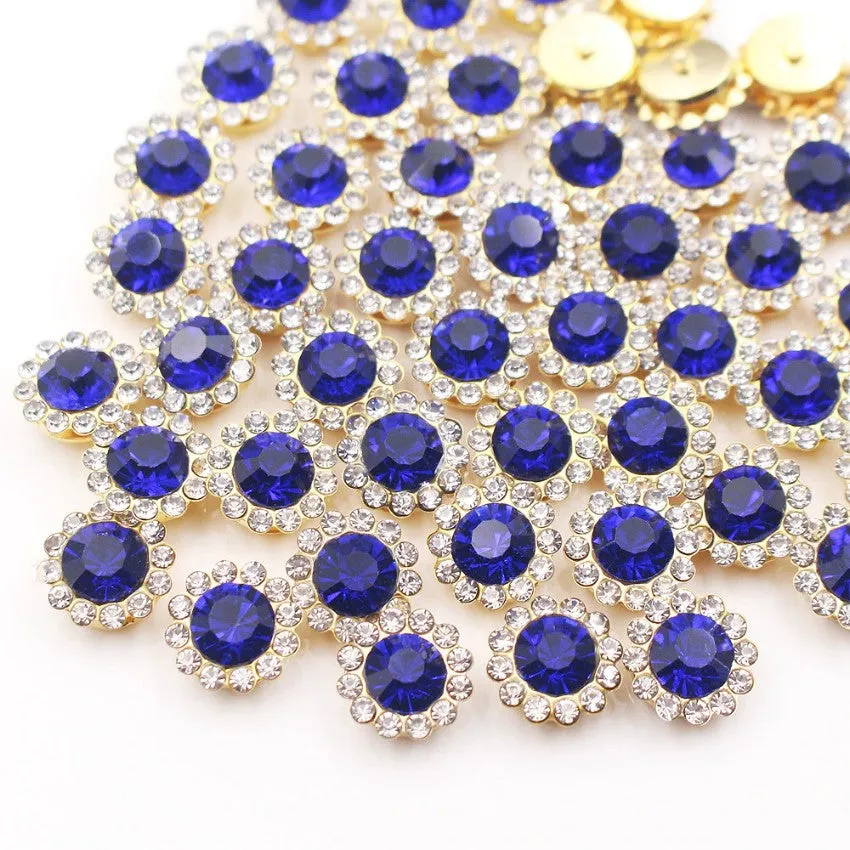 Flower Rhinestones Embellishments Bling Rose Gold~ Gold~ Silver BR01
