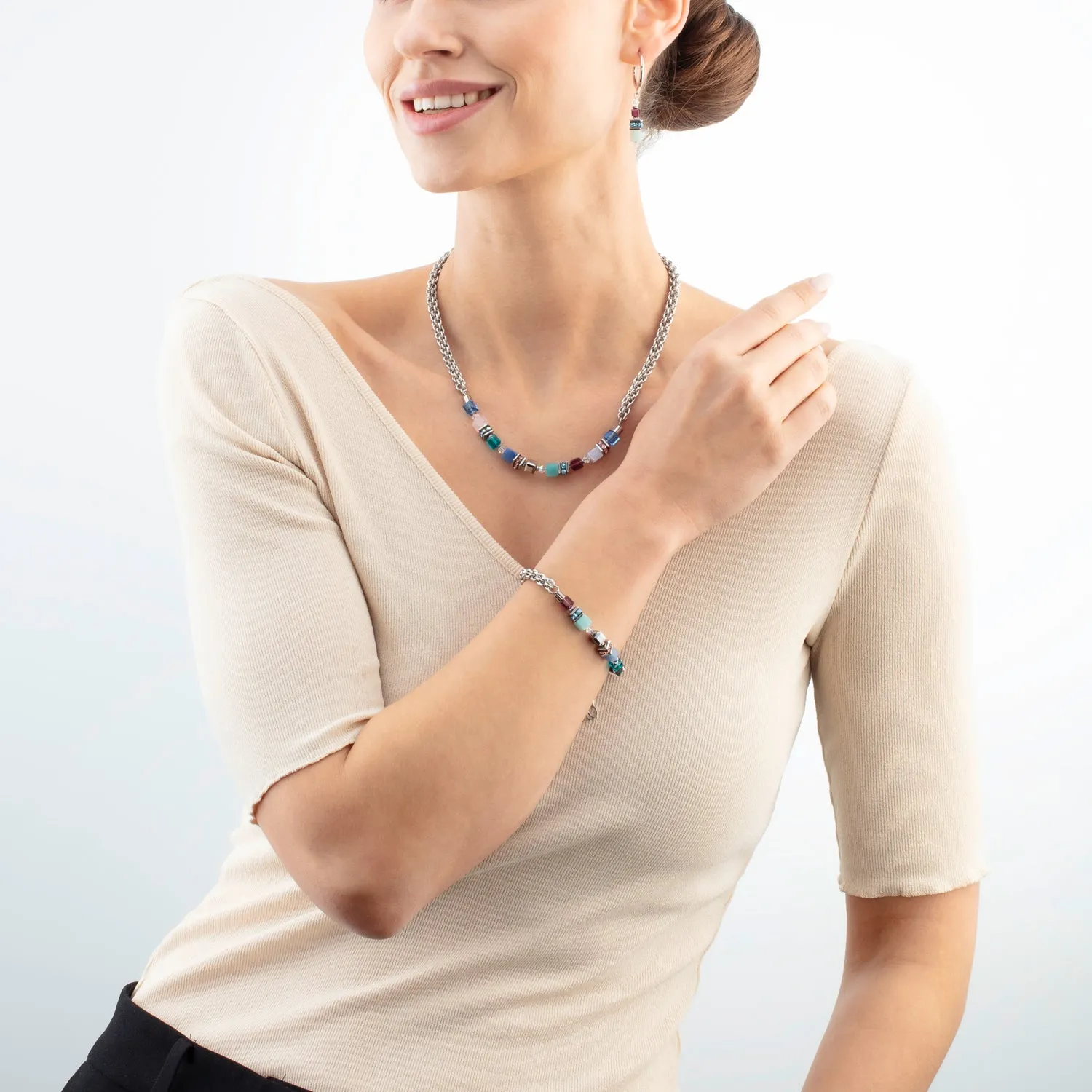GeoCUBE? Fusion Summer bracelet silver-couture