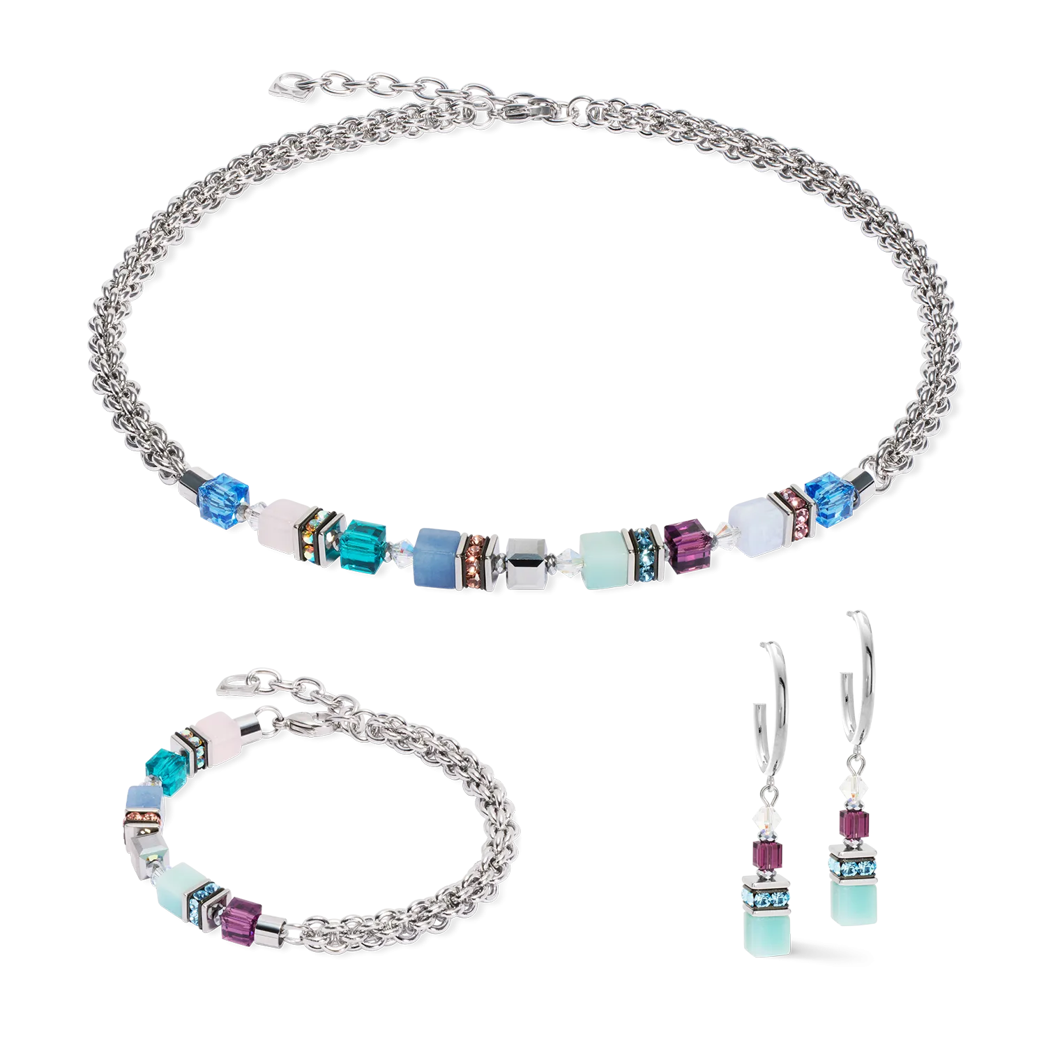 GeoCUBE? Fusion Summer bracelet silver-couture
