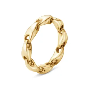 Georg Jensen Reflect 18ct Yellow Gold Chain Links Ring