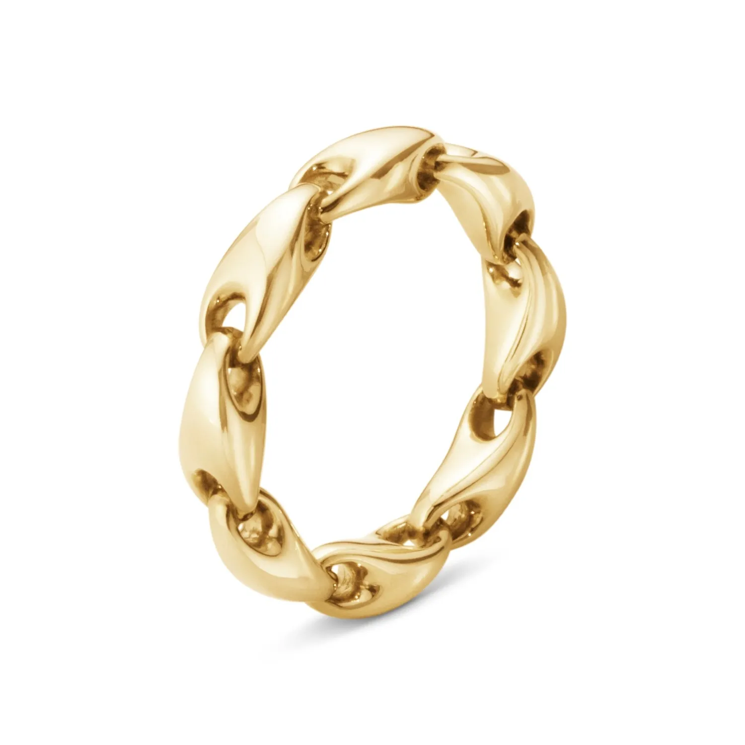 Georg Jensen Reflect 18ct Yellow Gold Chain Links Ring