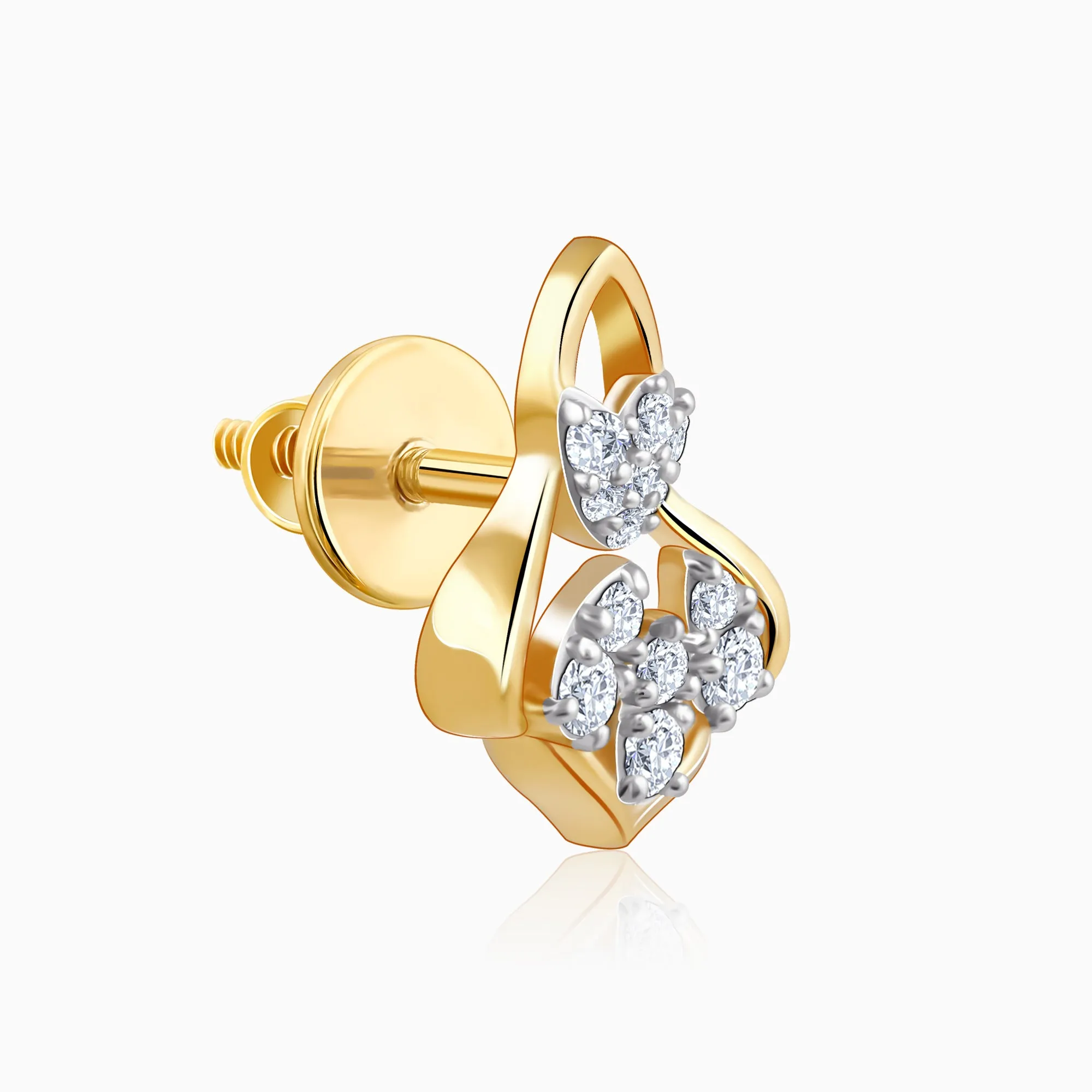 Gold Bellflower Rhapsody Diamond Earrings