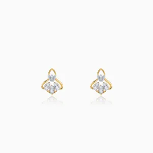Gold Bellflower Rhapsody Diamond Earrings