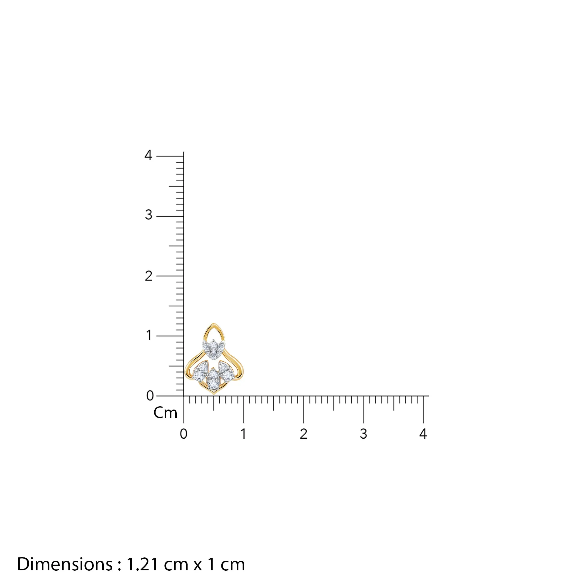 Gold Bellflower Rhapsody Diamond Earrings