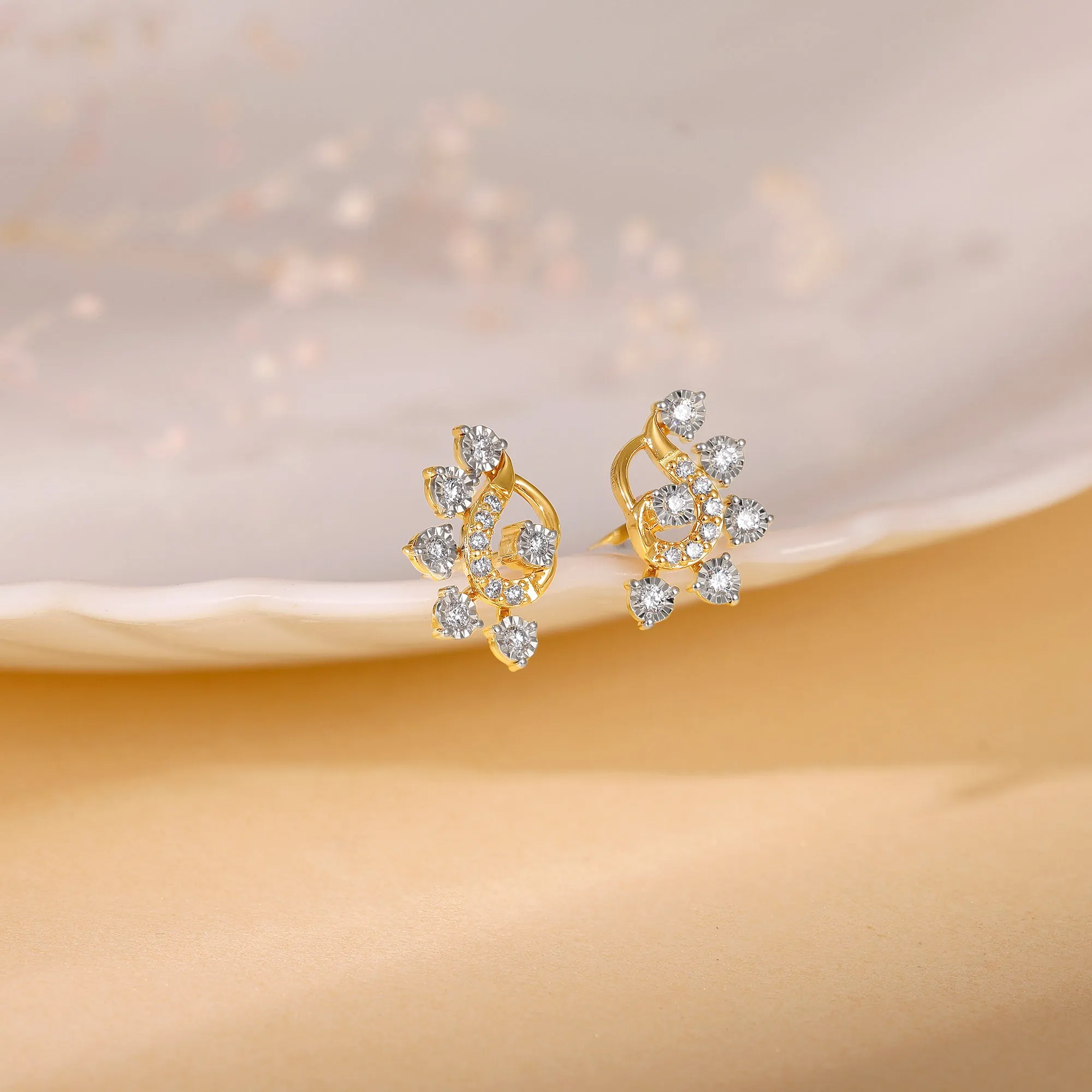 Gold Charisma Diamond Earrings