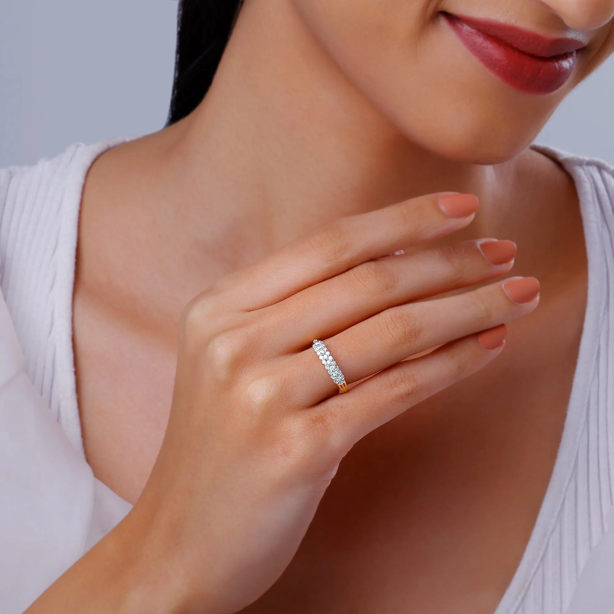 Gold Ivory Radiance Diamond Ring