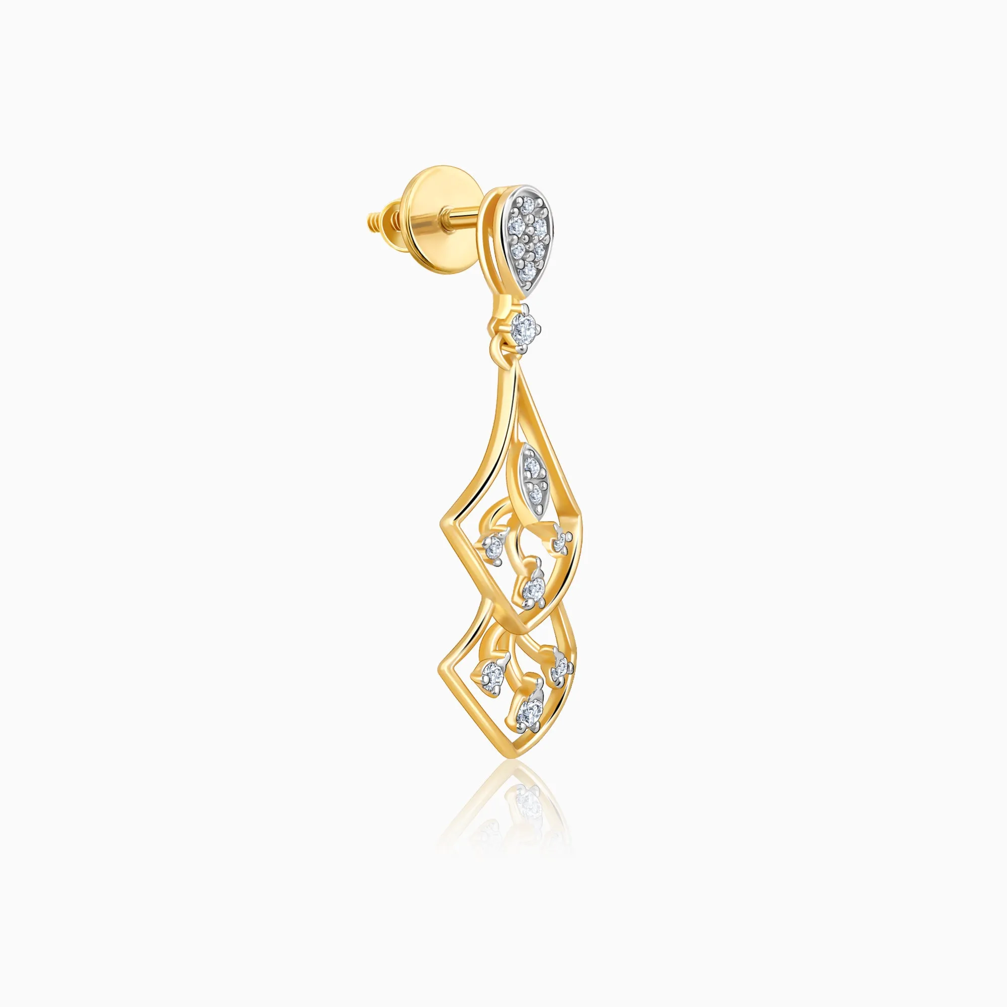 Gold Layered Luxe Diamond Earrings