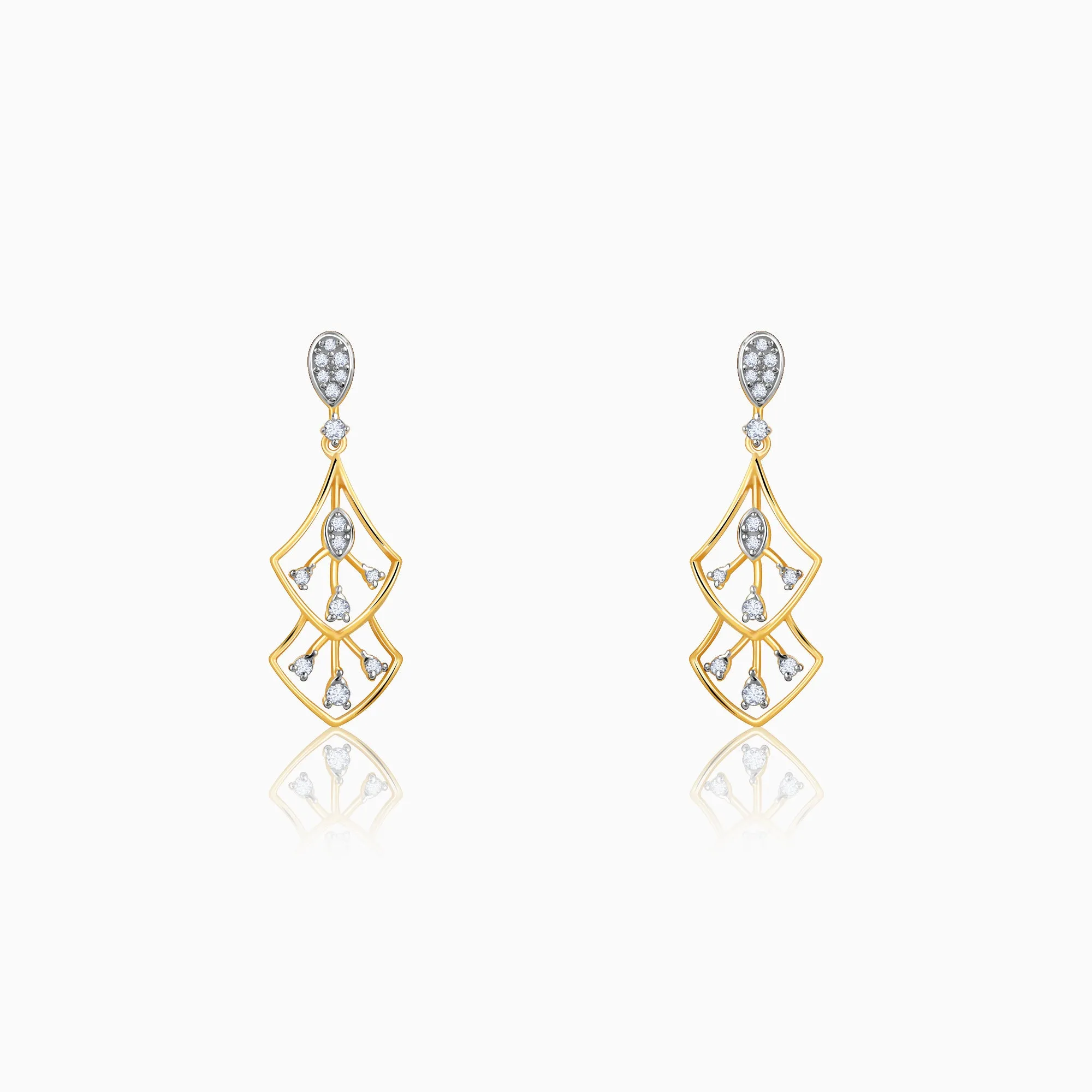 Gold Layered Luxe Diamond Earrings