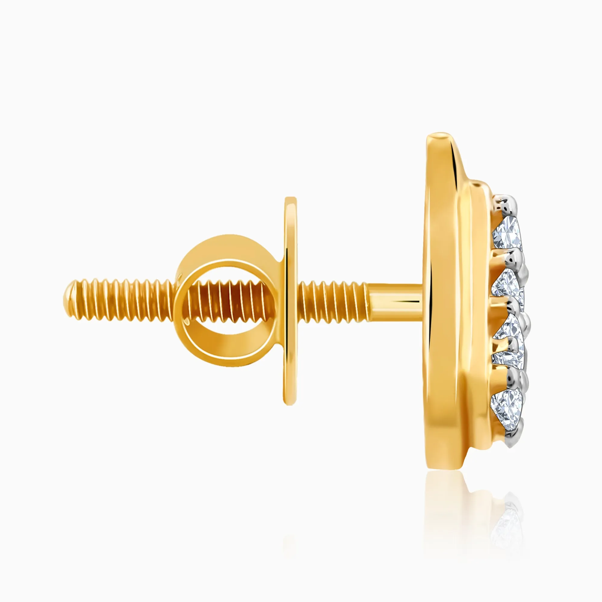 Gold Mango Gleam Diamond Earrings