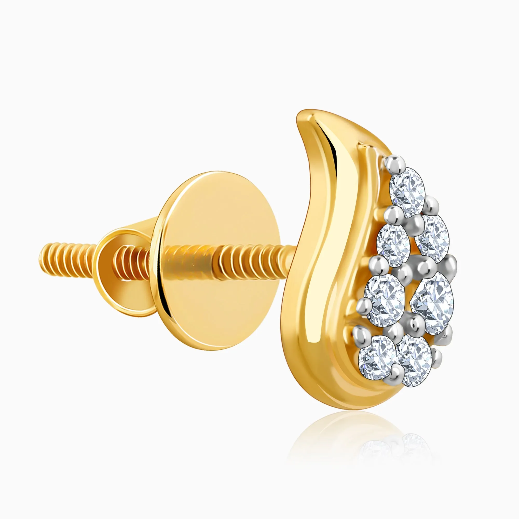Gold Mango Gleam Diamond Earrings