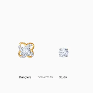 Gold Spring Promise Diamond Earrings
