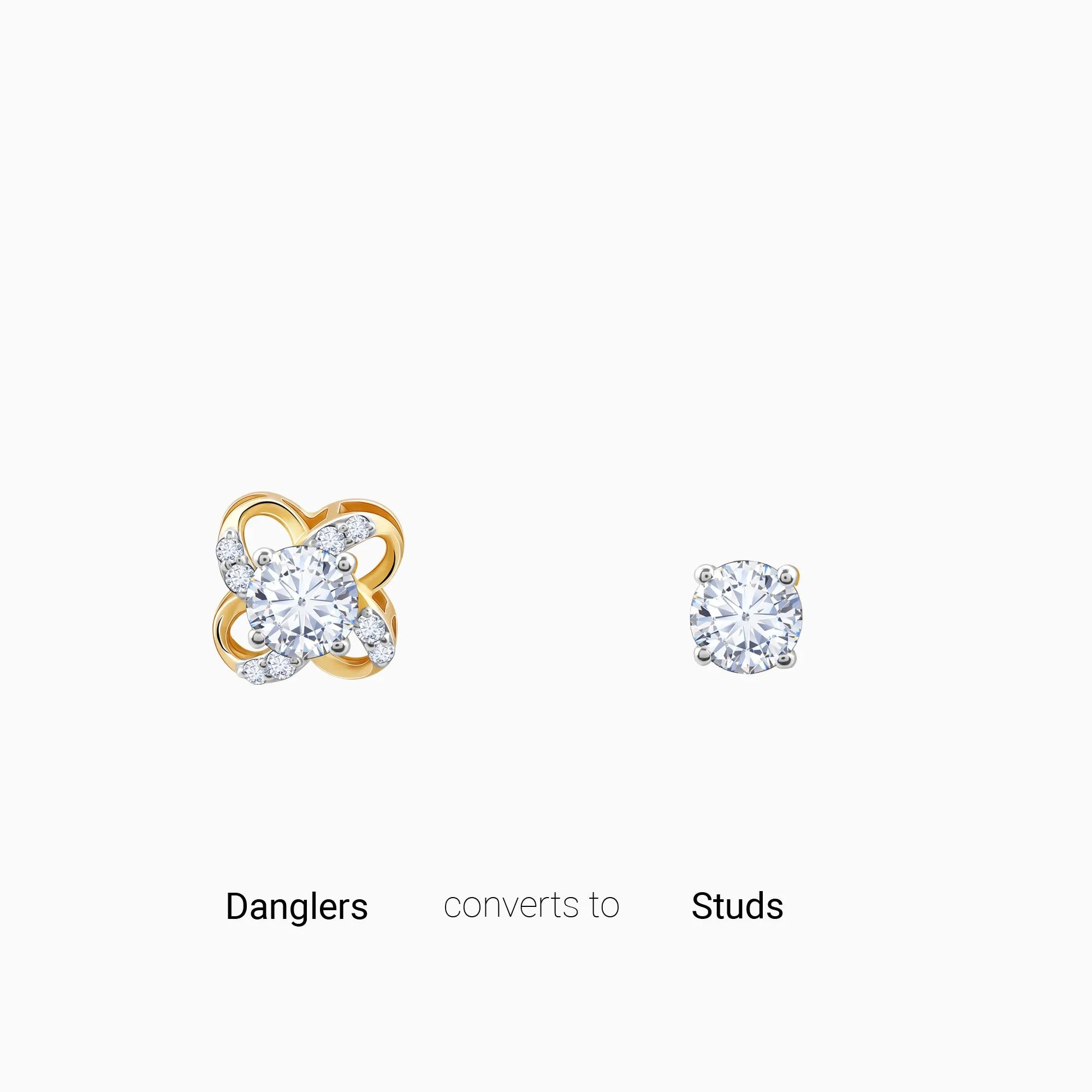 Gold Spring Promise Diamond Earrings