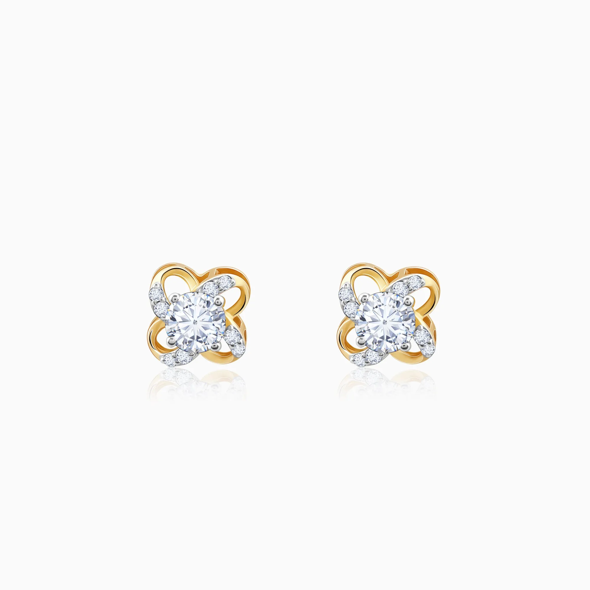 Gold Spring Promise Diamond Earrings