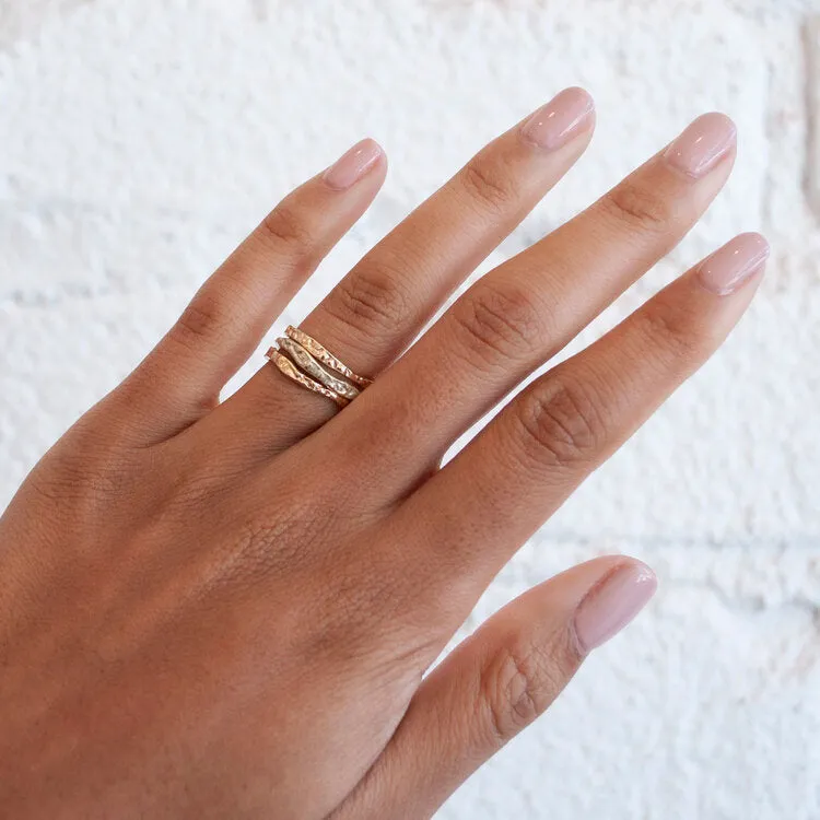 Gold Stingray Stacking Band