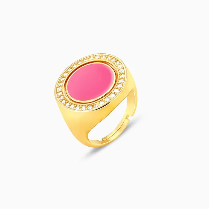 Golden GIVA Signature Flip Ring