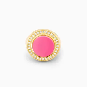 Golden GIVA Signature Flip Ring