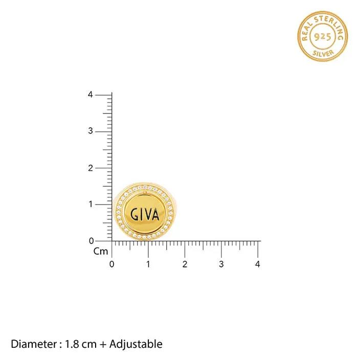Golden GIVA Signature Flip Ring