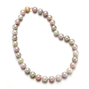 Graduated Pastel Tahitian & Freshwater Pearl Necklace
