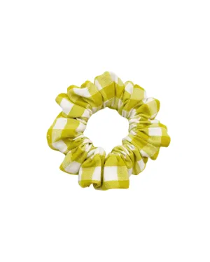 Green Gingham Scrunchie