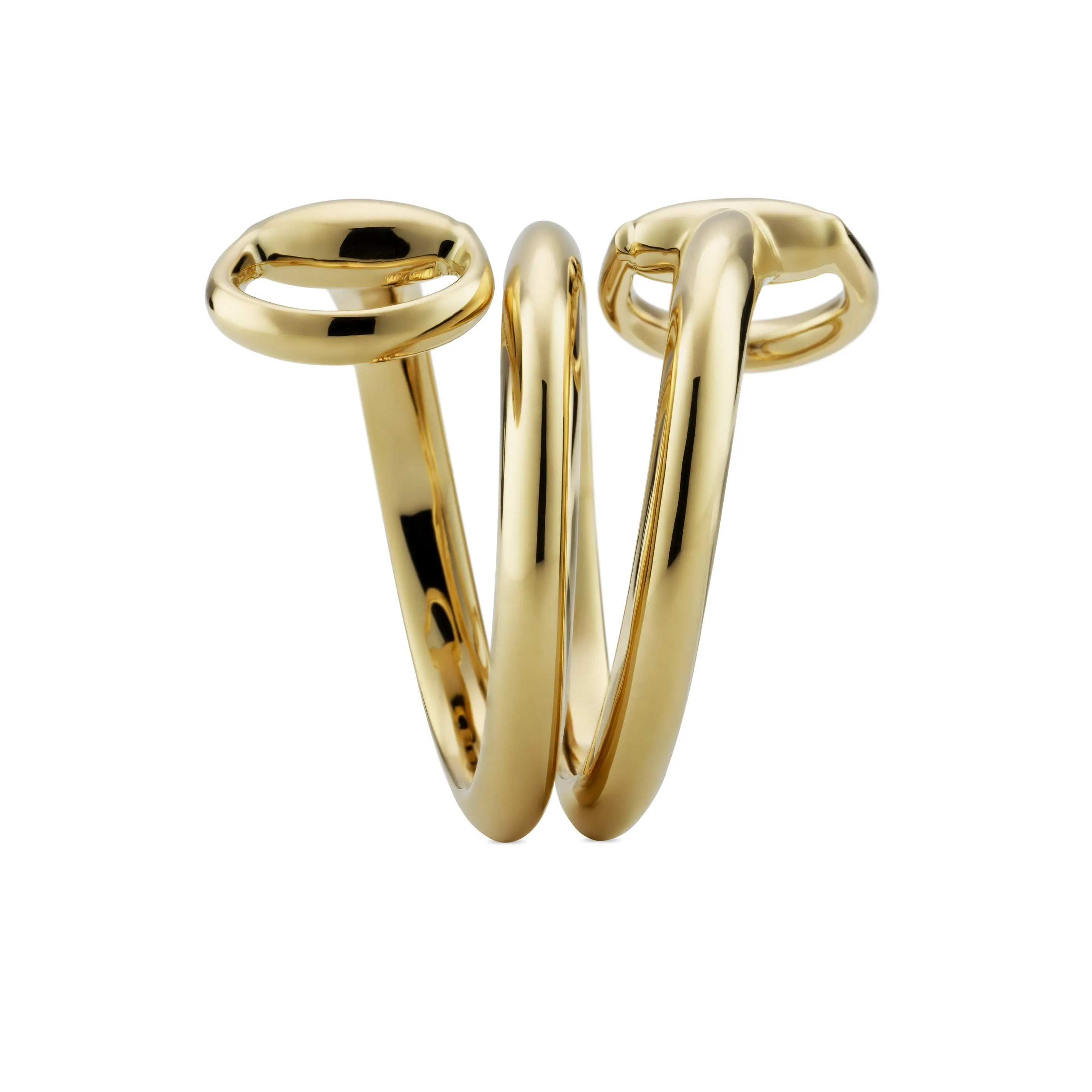 Gucci Horsebit 18ct Yellow Gold Spiral Ring