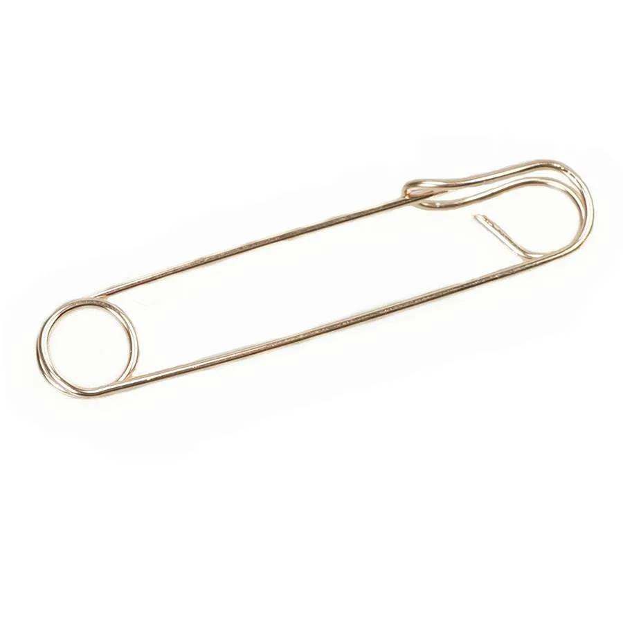 Hand Wrought 14k Rose Gold Safety Pin by 720